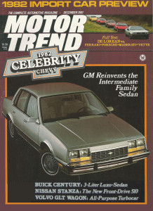 MOTOR TREND 1981 DEC - BMW M1, DeLOREAN, PACKARD*